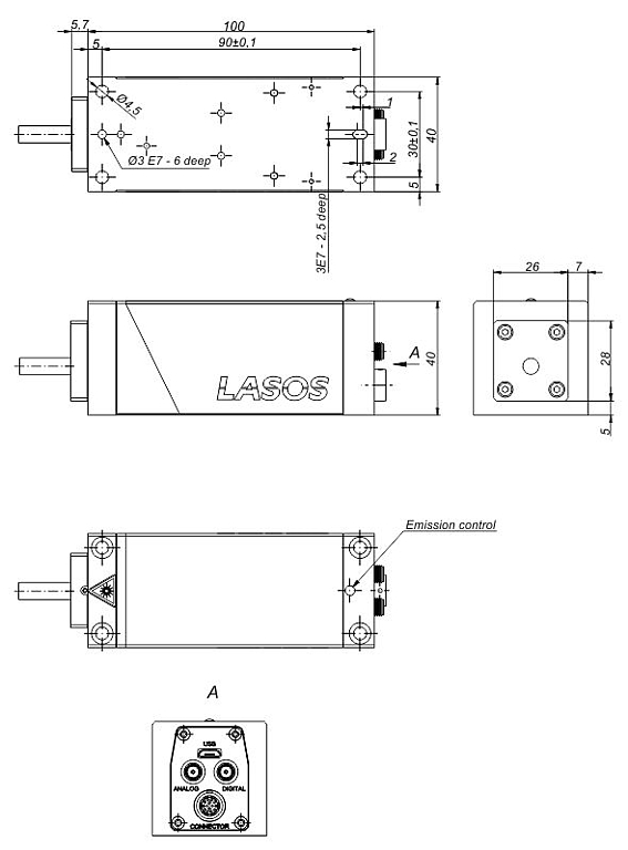 LASOS Optomechanik LDM-XT Fasergekoppelt